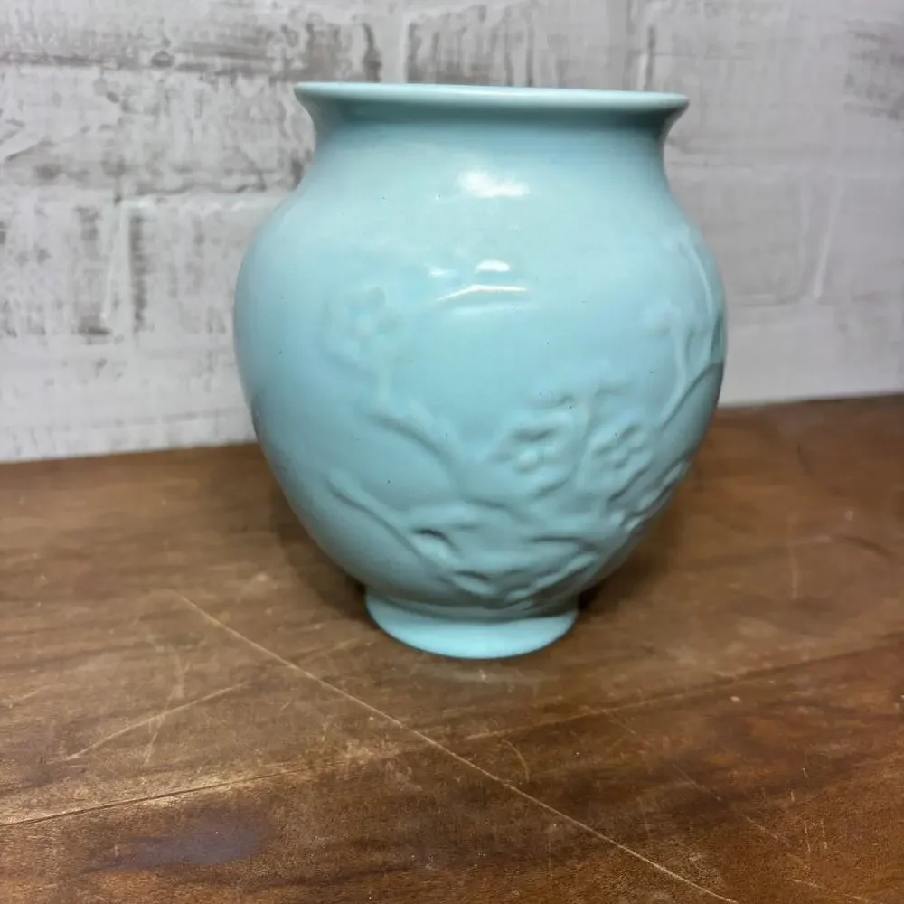 Vintage Baby Blue Poppytrail Ceramic Vase